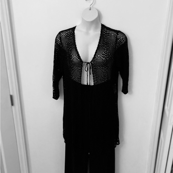 Coldwater Creek Black Duster, Size PXL - Picture 2 of 6